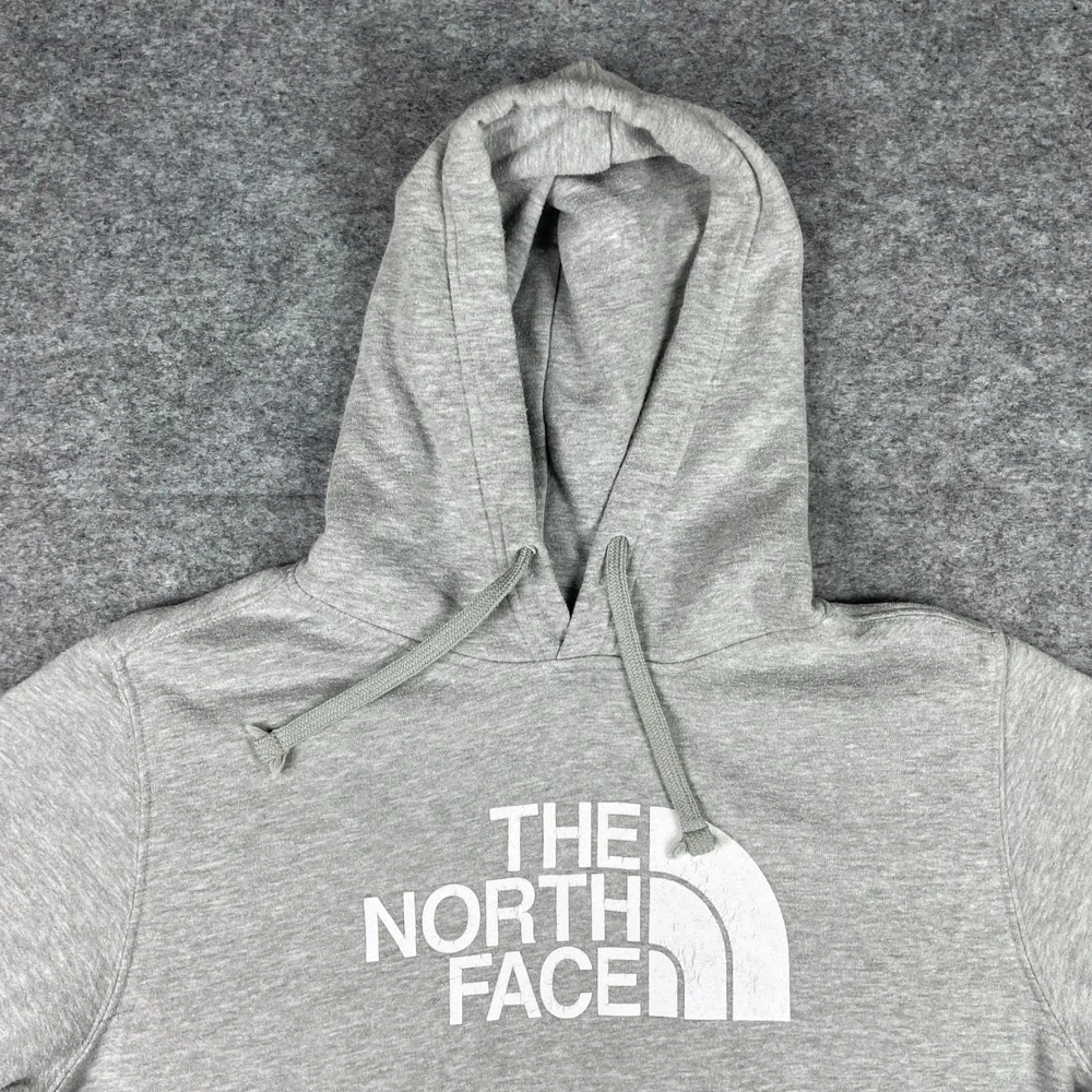 The North Face Hoodie Mens L Gray Half Dome Pullover Fleece Sweatshirt A3FR1